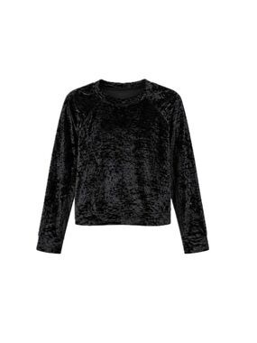Lululemon Warm Down Crew Crushed Velvet - Black, Size 10